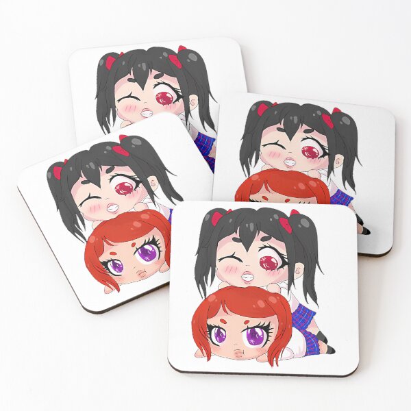 Item preview, Nico And Maki Stacked Chibi Sticker designed and sold by nadeau-taren.