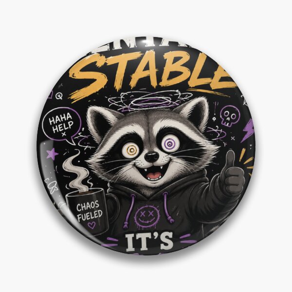 Item preview, I’m So Mentally Stable It’s Insane Raccoon T-Shirt – Funny Meme Graphic Tee designed and sold by Artimax-Studio.