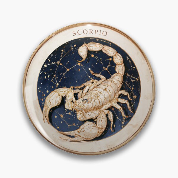 Item preview, Scorpio Zodiac Scorpion Astrology Celestial Constellation Gold Navy PNG designed and sold by MythicMood.
