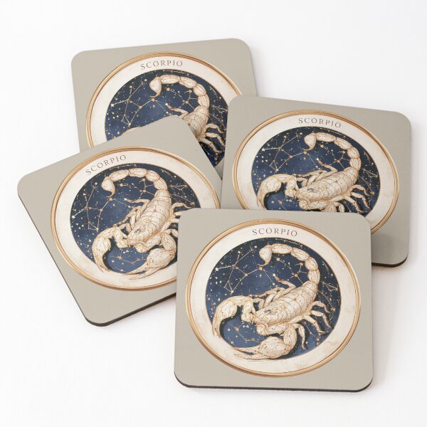 Item preview, Scorpio Zodiac Scorpion Astrology Celestial Constellation Gold Navy PNG designed and sold by MythicMood.