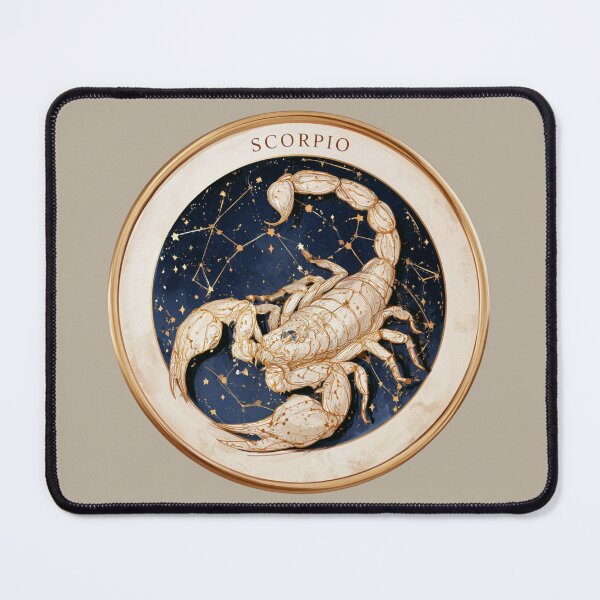 Item preview, Scorpio Zodiac Scorpion Astrology Celestial Constellation Gold Navy PNG designed and sold by MythicMood.