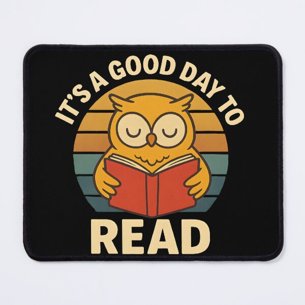 Item preview, Its a Good Day to Read Wise Owl Bookworm Retro Vintage Sunset designed and sold by Photo-Sphere101.