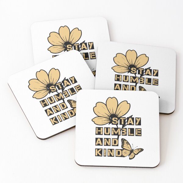 Item preview, Stay Humble and Kind Butterfly Floral Quote designed and sold by DavidTeeStudio.