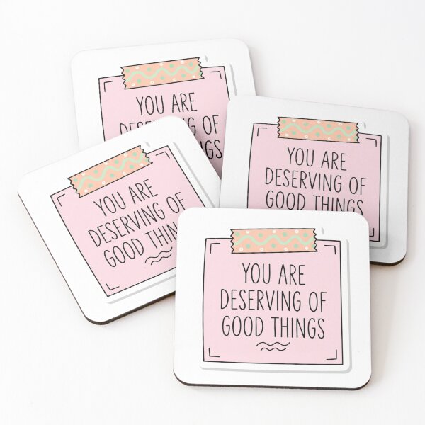 Item preview, You Are Deserving of Good Things Sticky Note Mental Health Daily Affirmation designed and sold by raedattia.