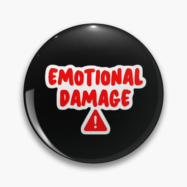 Item preview, Emotional Damage Funny Meme Red Warning Sign Sticker  designed and sold by FestivityFinds.
