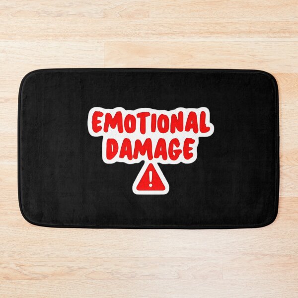 Item preview, Emotional Damage Funny Meme Red Warning Sign Sticker  designed and sold by FestivityFinds.