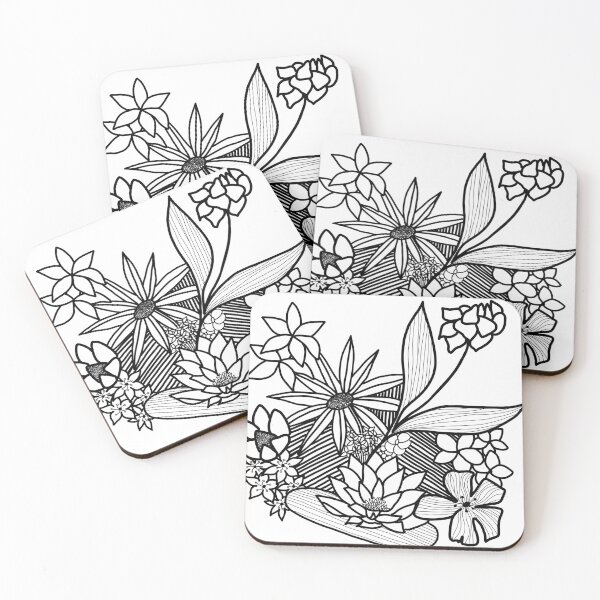Item preview, Tropical Botanical Flower Line Art designed and sold by JulesGoyco.