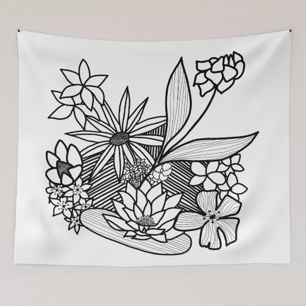Item preview, Tropical Botanical Flower Line Art designed and sold by JulesGoyco.