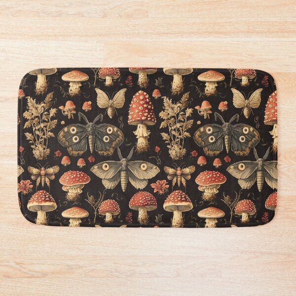 Item preview, Vintage Moth Mushroom Fern Botanical Pattern by Moose Disco designed and sold by MooseDisco.