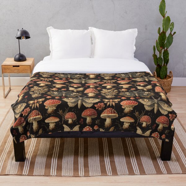 Item preview, Vintage Moth Mushroom Fern Botanical Pattern by Moose Disco designed and sold by MooseDisco.