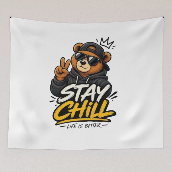 Item preview, Stay Chill Bear Streetwear Design designed and sold by VYBORA Studio.