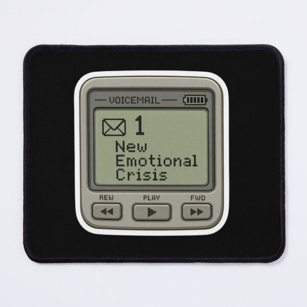 Item preview, 1 New Emotional Crisis Voicemail Vintage Answering Machine Pixel Sticker designed and sold by FestivityFinds.