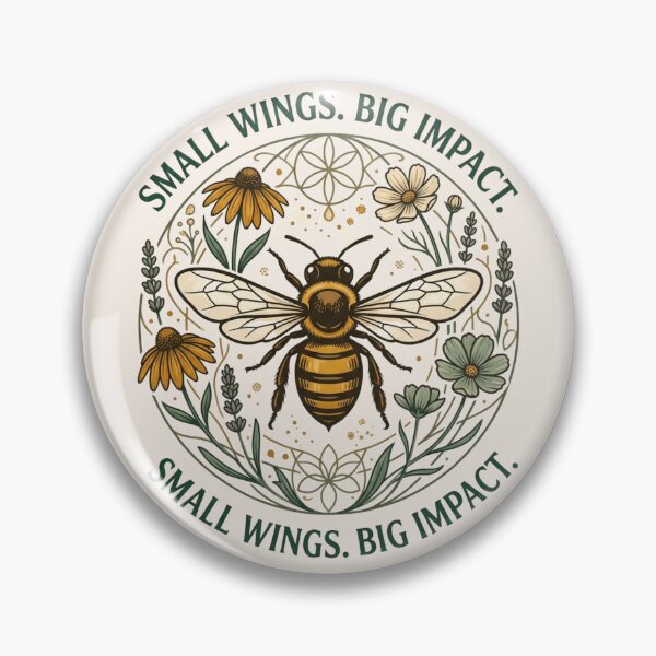 Item preview, Small Wings Big Impact | Save the Bees Pollinator Conservation Design designed and sold by Amr Darwish Graphic designer.