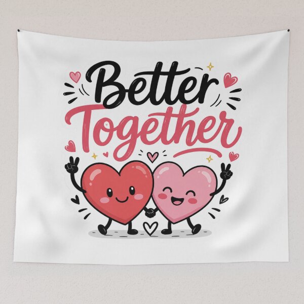 Item preview, Better Together  Cute Love Hearts designed and sold by MR4me.