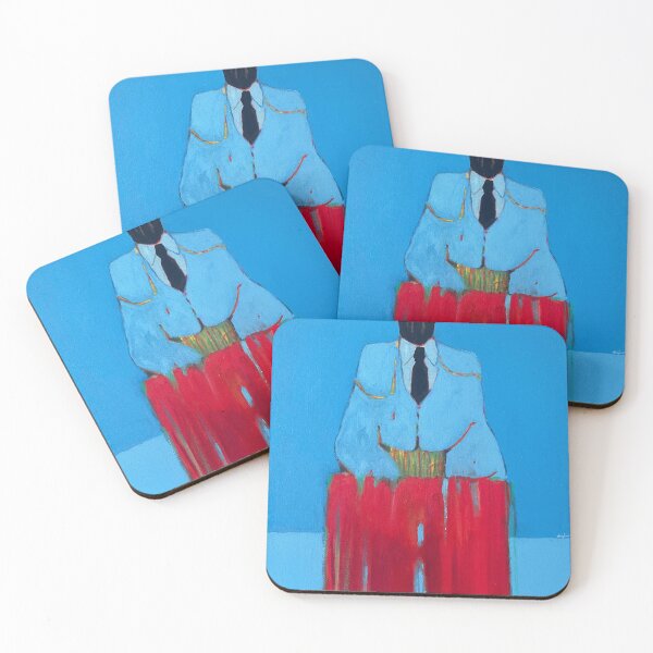 Item preview, Matador Figure Blue and Red Abstract Painting designed and sold by Gela Mikava.