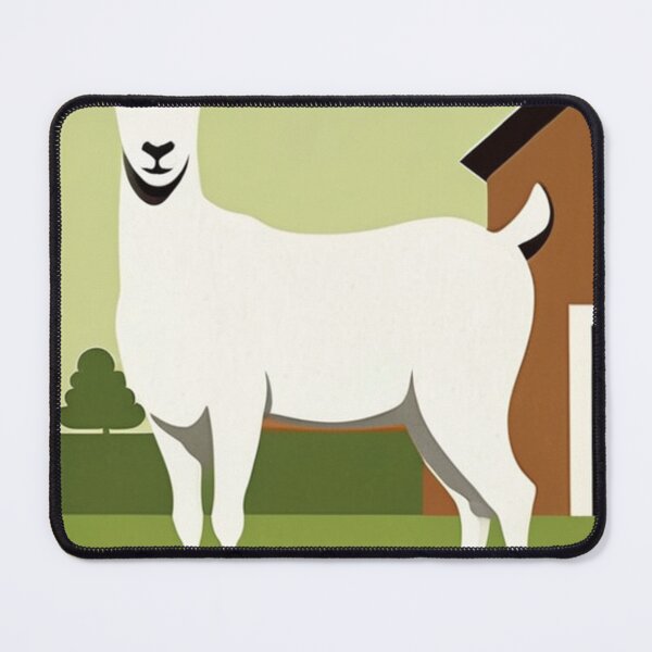 Item preview, Art - Stylized Animal, Graphic Representation of a White Goat designed and sold by World-Pets.