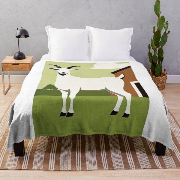 Item preview, Art - Stylized Animal, Graphic Representation of a White Goat designed and sold by World-Pets.