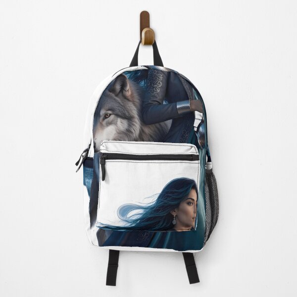 Item preview, Aquarius Woman Wolf Water Bearer designed and sold by Zodiac Celestial Art.