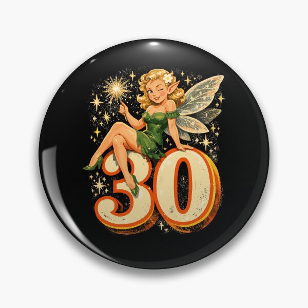 Artikelvorschau, Retro 30. Geburtstag: Magische Fee & Elfe entworfen und verkauft von Pineapple-Tree.
