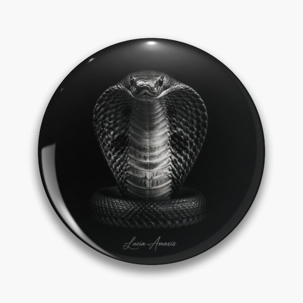 Item preview, Silent Majesty – Fine Art Animal Portraits Monochrome - King Cobra designed and sold by Lucia Amaris Art.