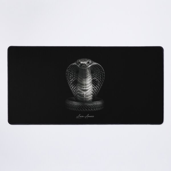 Item preview, Silent Majesty – Fine Art Animal Portraits Monochrome - King Cobra designed and sold by Lucia Amaris Art.