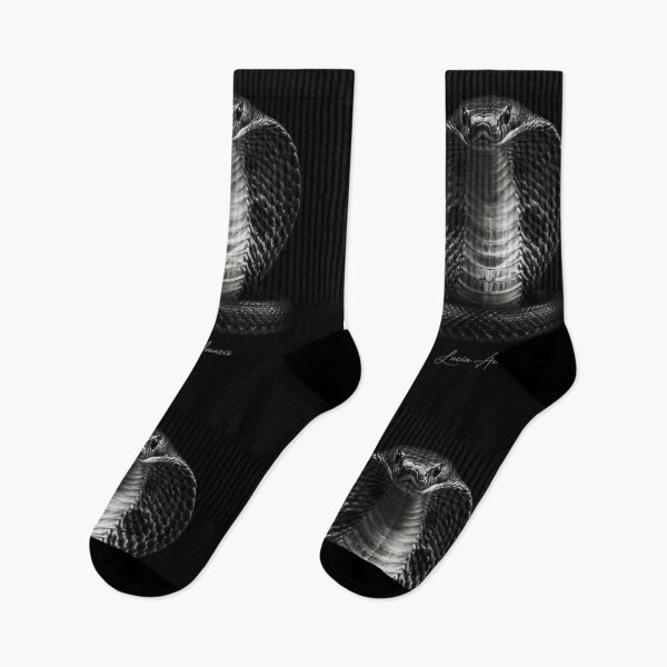 Item preview, Silent Majesty – Fine Art Animal Portraits Monochrome - King Cobra designed and sold by Lucia Amaris Art.