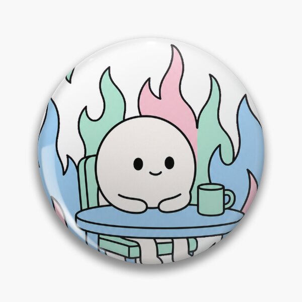 Item preview, This Is Fine Ironic Meme T-Shirt Minimalist Line Art Design designed and sold by KIDEnia.