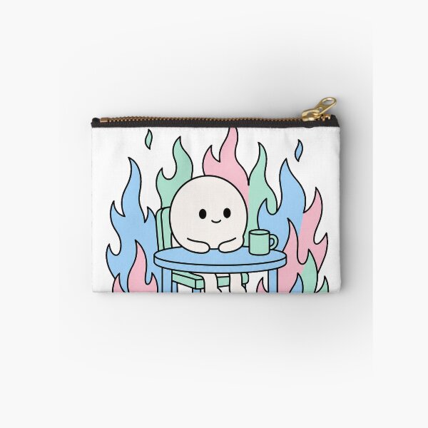 Item preview, This Is Fine Ironic Meme T-Shirt Minimalist Line Art Design designed and sold by KIDEnia.