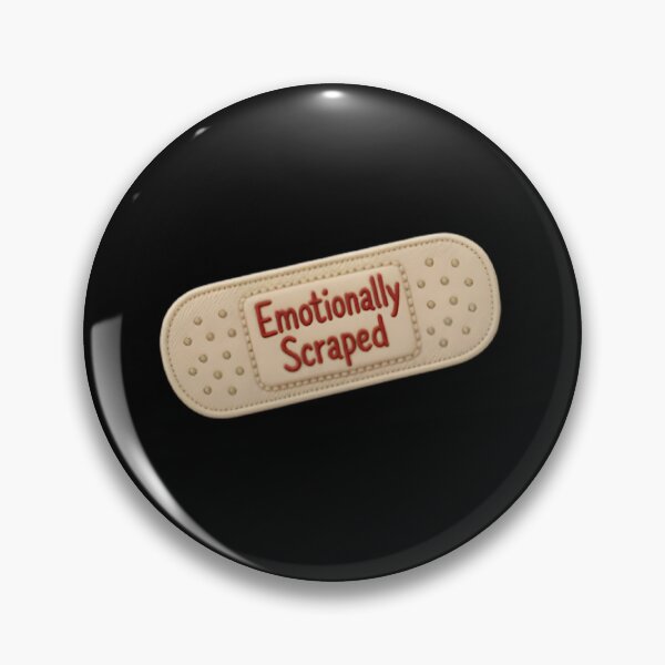 Item preview, Emotionally Scraped Vintage Embroidered Bandage Patch Sticker designed and sold by FestivityFinds.