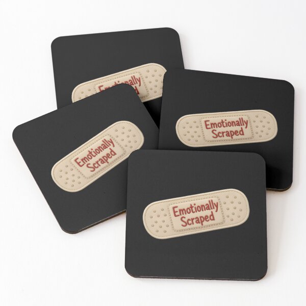 Item preview, Emotionally Scraped Vintage Embroidered Bandage Patch Sticker designed and sold by FestivityFinds.