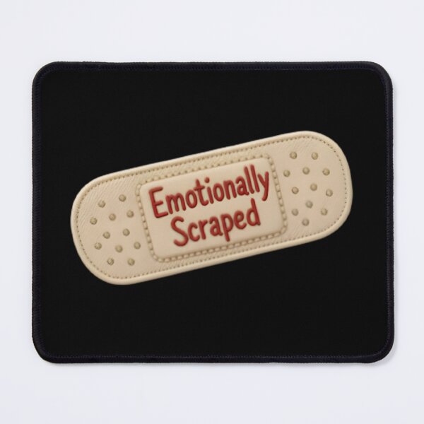 Item preview, Emotionally Scraped Vintage Embroidered Bandage Patch Sticker designed and sold by FestivityFinds.
