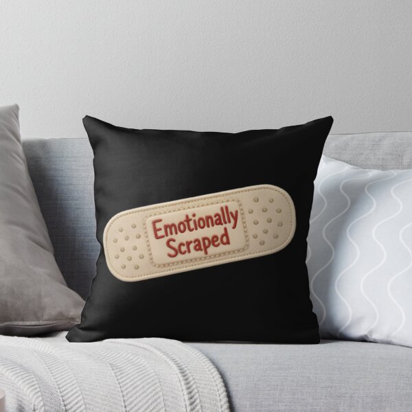 Item preview, Emotionally Scraped Vintage Embroidered Bandage Patch Sticker designed and sold by FestivityFinds.