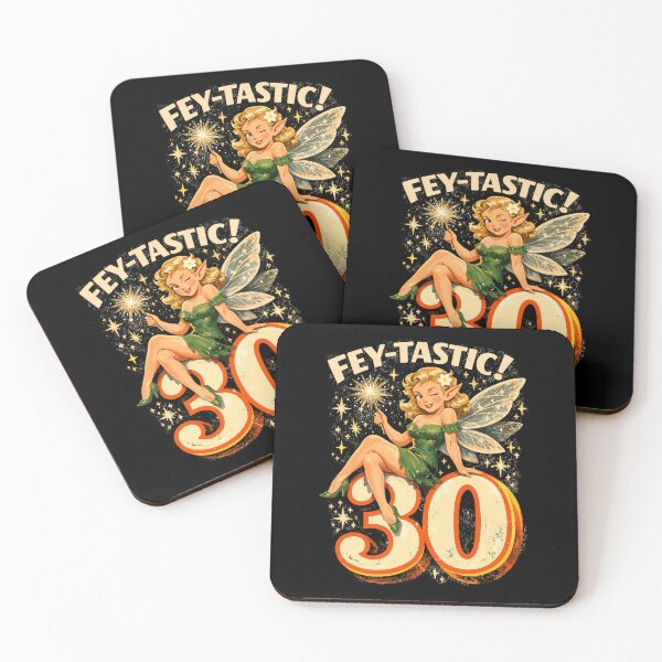 Item preview, Fey-tastic: Retro 30th Birthday Fairy & Elf designed and sold by Pineapple-Tree.