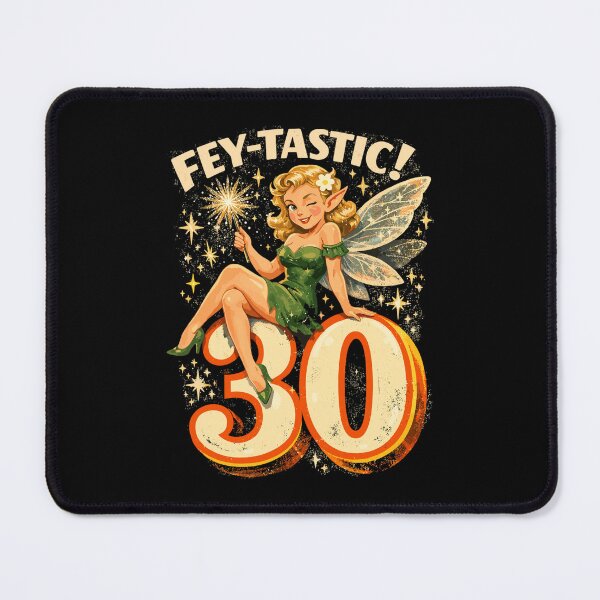 Item preview, Fey-tastic: Retro 30th Birthday Fairy & Elf designed and sold by Pineapple-Tree.