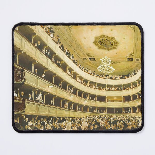 Item preview, Gustav Klimt Auditorium of the old Burgtheater interior cityscape (architectural interior) fine art classic painting designed and sold by Jéanpaul Ferro.