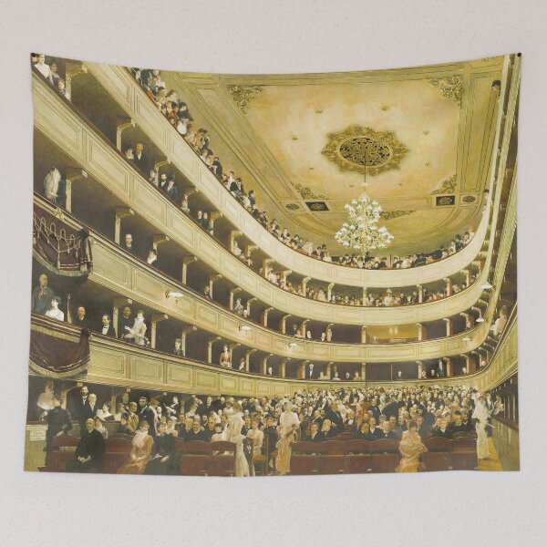 Item preview, Gustav Klimt Auditorium of the old Burgtheater interior cityscape (architectural interior) fine art classic painting designed and sold by Jéanpaul  Ferro.