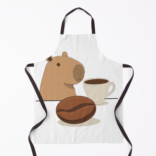 Item preview, Capybara with Giant Coffee Bean and Mug designed and sold by TatinkaArtskill.