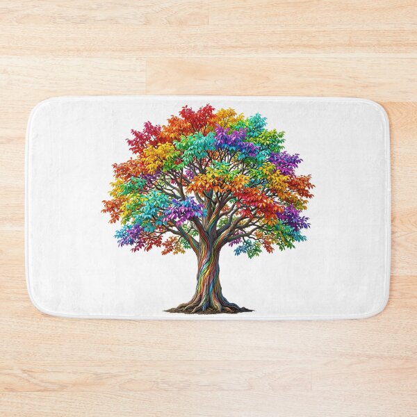 Item preview, Rainbow Tree of Life – Vibrant Colorful Fantasy Nature designed and sold by Awarrie.