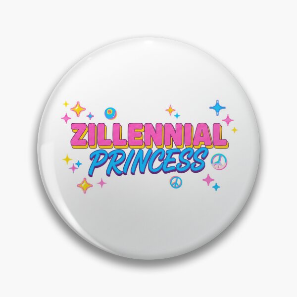 Item preview, zillennial princess retro vintage pink blue yellow designed and sold by sadieillust.