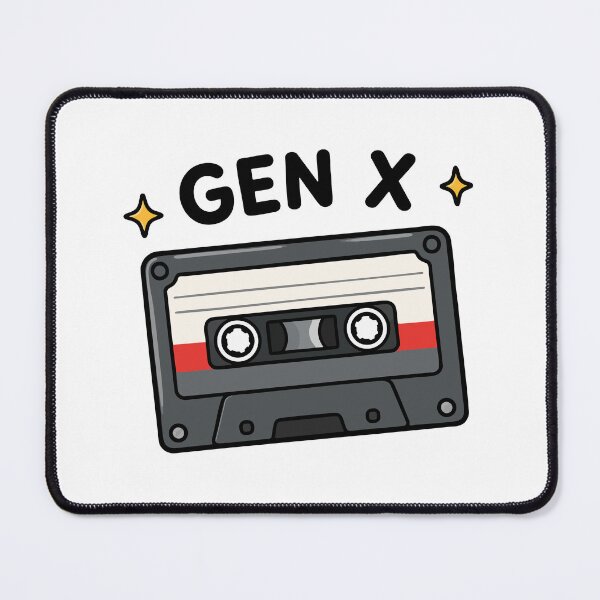 Item preview, Gen X Raised on Mixtapes & Risks Retro Cassette Tape designed and sold by VectorForge Studio.