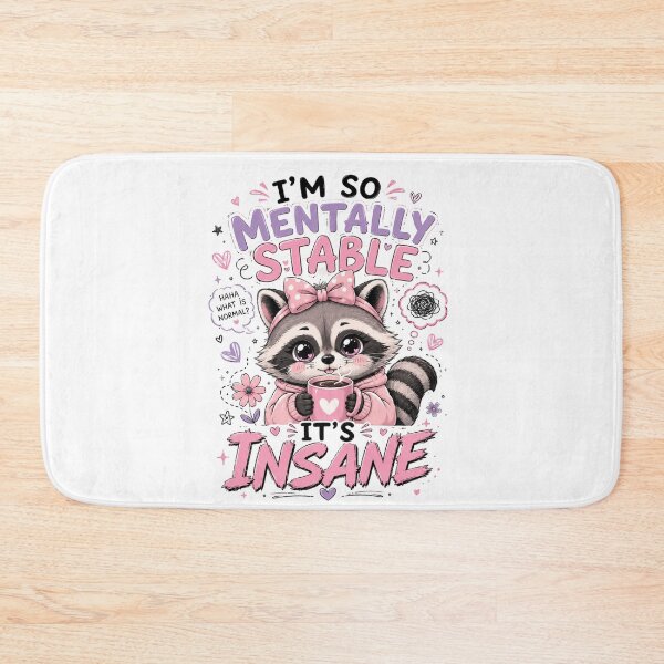 Item preview, I’m So Mentally Stable It’s Insane Cute Raccoon T-Shirt – Kawaii Pastel Funny Graphic Tee designed and sold by Artimax-Studio.
