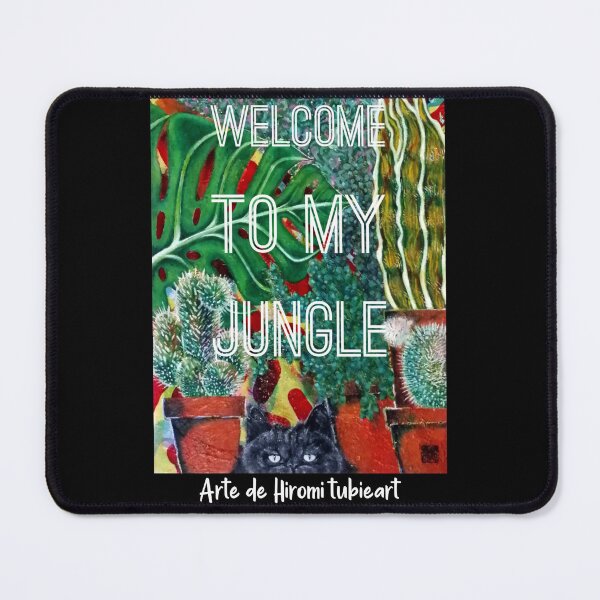 Item preview, Welcome to my jungle black cat - Oil painting art work designed and sold by tubieArtDesign.