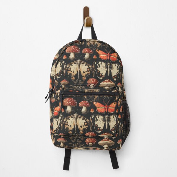 Item preview, Vintage Orange Butterfly Mushroom Botanical Pattern by Moose Disco designed and sold by MooseDisco.