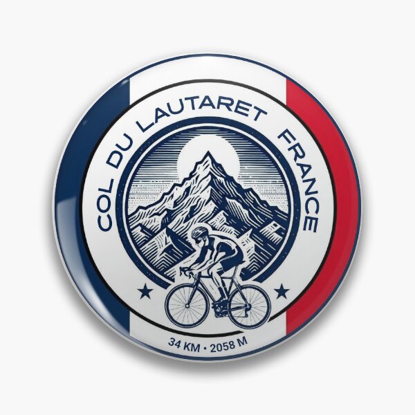 Item preview, col de lautaret- france-cycling-badge, sticker and more COLORS OF FRENCH FLAG designed and sold by designkb.