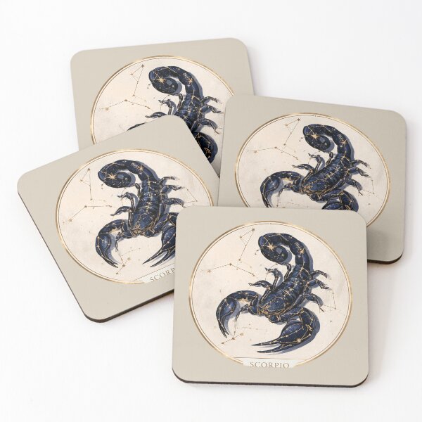 Item preview, Scorpio Zodiac Scorpion Astrology Celestial Constellation Gold Navy PNG designed and sold by MythicMood.