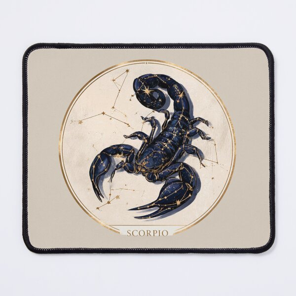 Item preview, Scorpio Zodiac Scorpion Astrology Celestial Constellation Gold Navy PNG designed and sold by MythicMood.