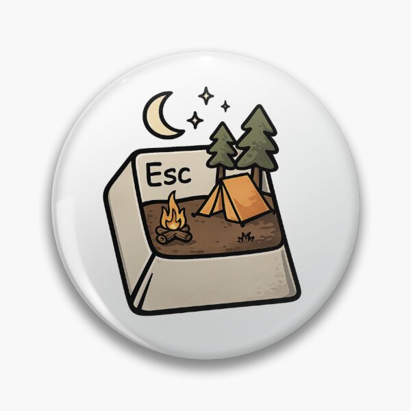 Item preview, Escape Nature Camping Keycap Esc Key Cute Outdoor Wanderlust Graphic designed and sold by DesignArtist.ia.