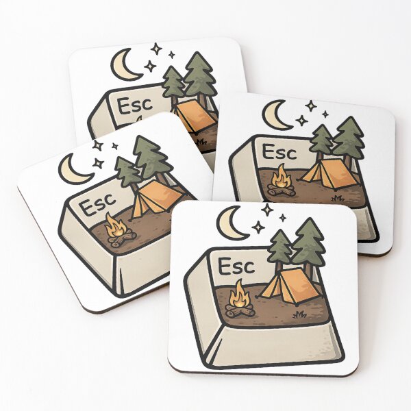 Item preview, Escape Nature Camping Keycap Esc Key Cute Outdoor Wanderlust Graphic designed and sold by DesignArtist.ia.