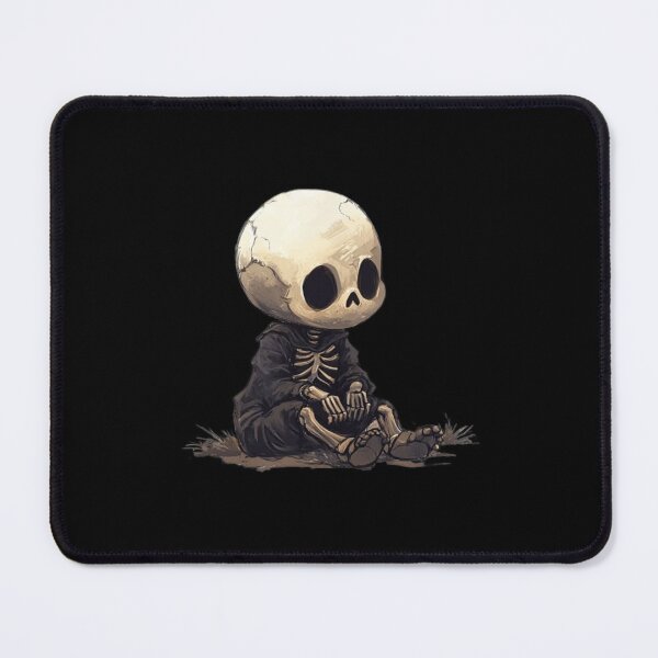 Item preview, Cute Little Grim Reaper Skeleton Sitting Down - Sad Chibi Skeleton Graphic designed and sold by GrimNest.