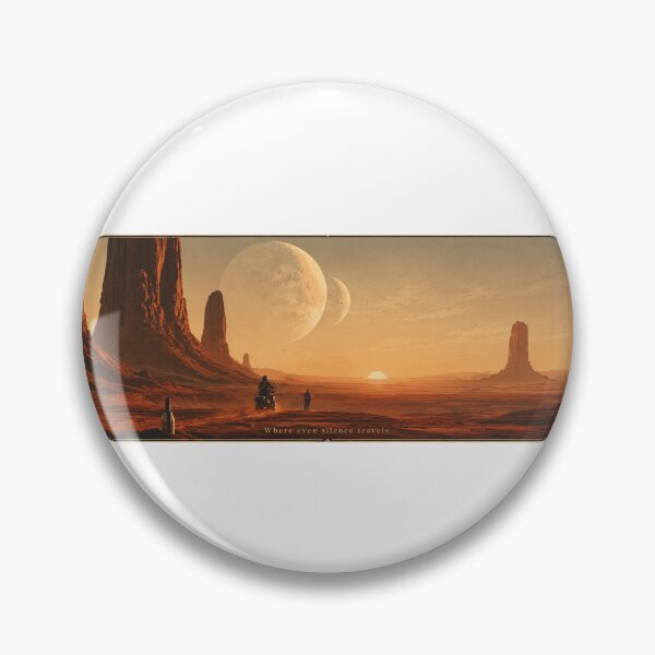 Item preview, Where Even Silence Travels - Retro Sci-Fi Desert Landscape designed and sold by WartonnoArt.